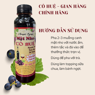 [CHUẨN VỊ TRUYỀN THÔNG] MẬT NHO CÔ CHÍN HUỆ ĐẬM VỊ TỰ NHIÊN – 500ml