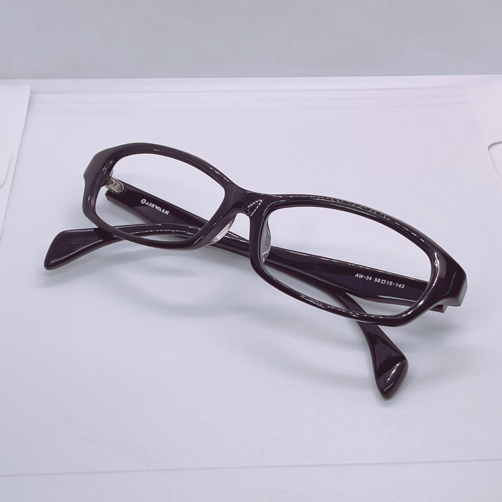 Kính Nhật 527. AirWalk AW-34 acetate: 14.3. Gọng nhựa dày Acetate phom mắt thời trang Vintage.