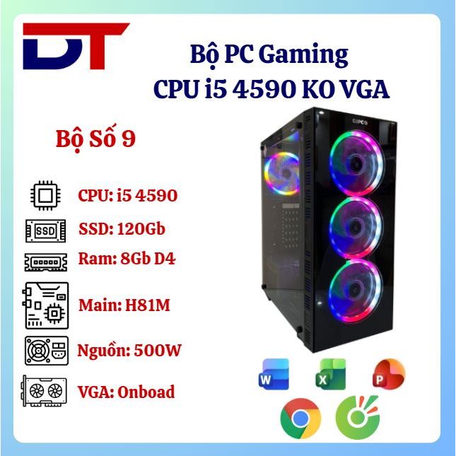 Bộ Máy Chiến Game LOL Mượt Giá Rẻ Đẹp Lung Linh CPU i5 4590 | Ram 8GB | Main H81 | SSD 120GB | VGA G