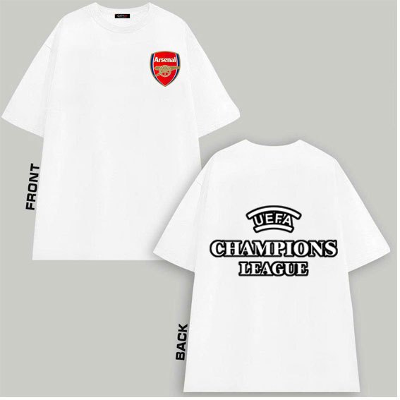 Áo Arsenal , áo phông tay lửng form rộng champions league - áo thun clb bóng đá Arsenal giá rẻ