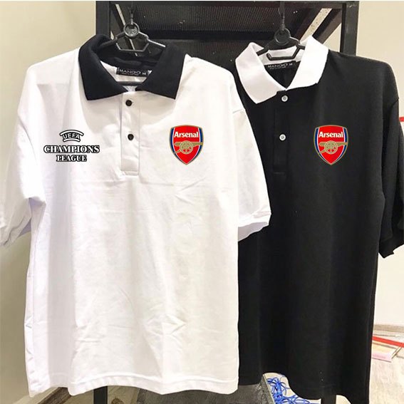 Áo polo Arsenal , áo phông tay lửng form rộng champions league - áo thun clb bóng đá Arsenal có đủ s