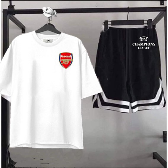 Áo Arsenal , bộ quần áo hè tay lửng form rộng champions league - áo thun clb bóng đá Arsenal giá rẻ