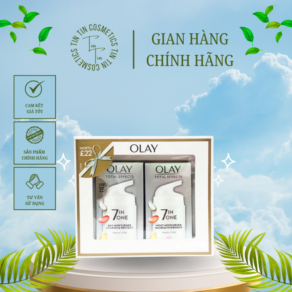 SET KEM DƯỠNG OLAY TOTAL EFFECTS 7 IN 1 NGÀY VÀ ĐÊM