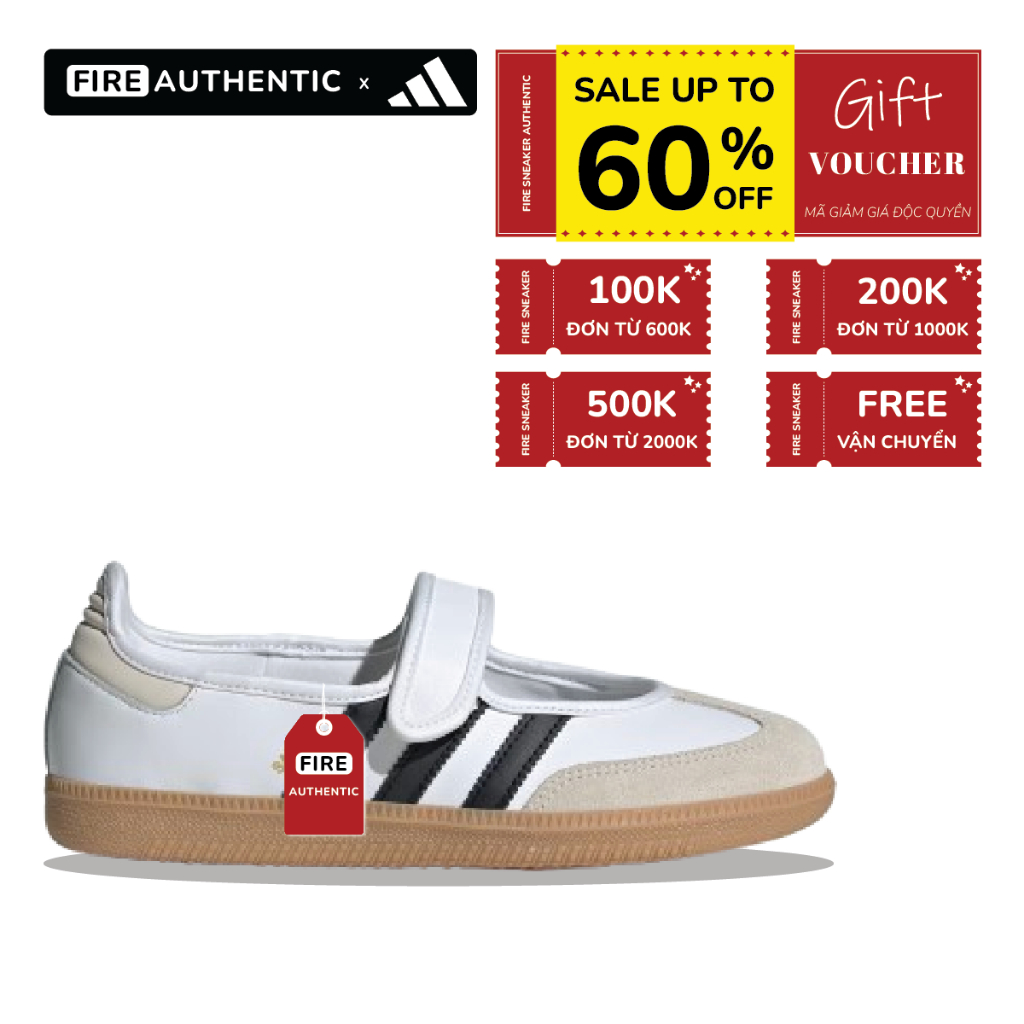 | Fire Authentic | Giày adidas Samba Jane 'White/Black'
