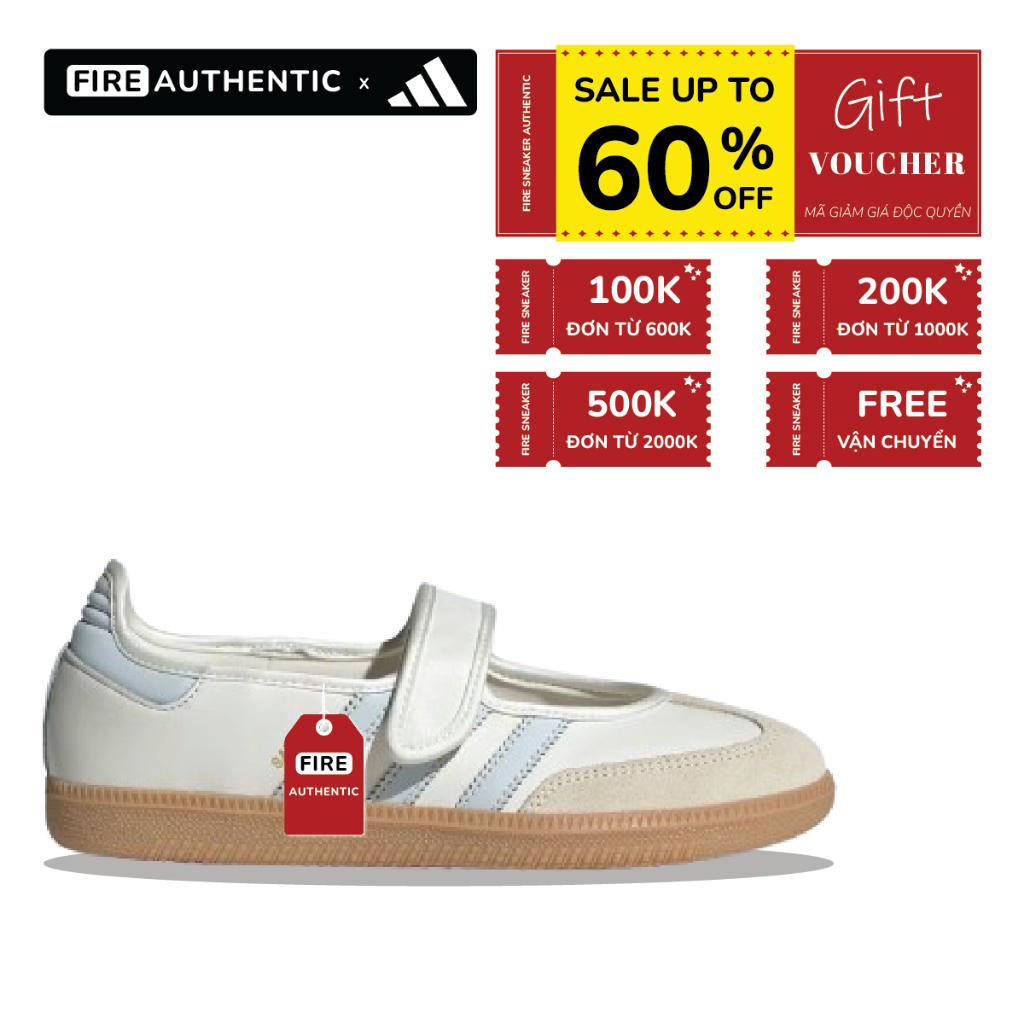 | Fire Authentic | Giày adidas Samba Jane 'Cream/Blue'