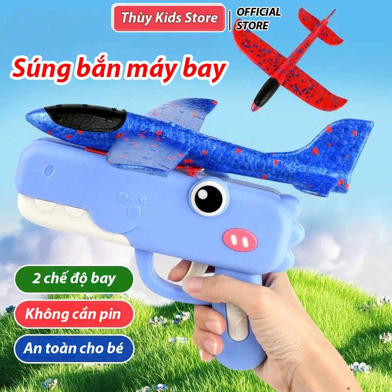 Đồ Chơi Súng Bắn Máy Bay Xốp Bay Lượn Trên Không Mẫu Mới 2026