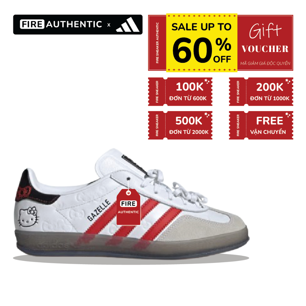 | Fire Authentic | Giày adidas Gazelle Hello Kiity 'White Red'