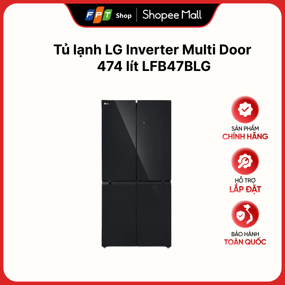 [Hàng chính hãng] Tủ lạnh LG Inverter Multi Door 474 lít LFB47BLG