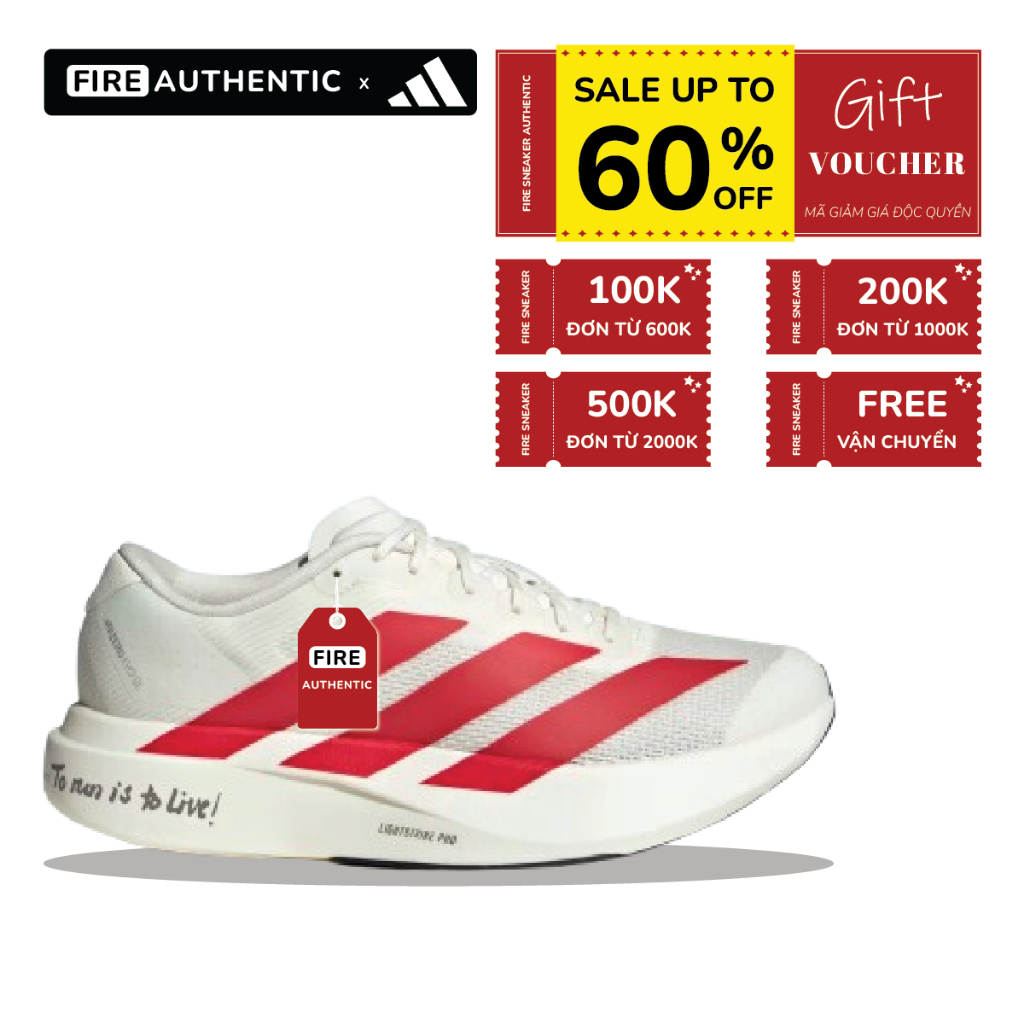 | Fire Authentic | Giày snekaer Running adidas Adizero EVO SL ‘Off White Better Scarlet’