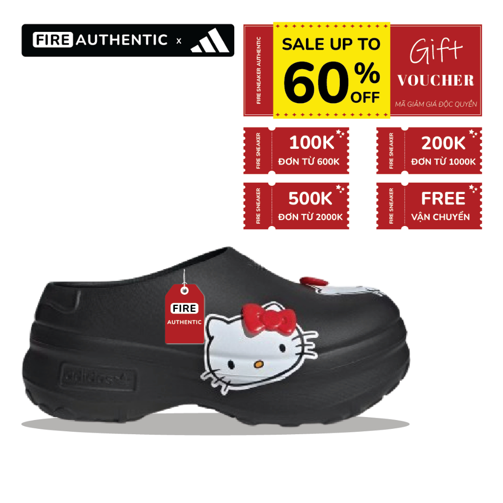 | Fire Authentic | Giày adidas Stan Mule Hello Kitty 'Black'
