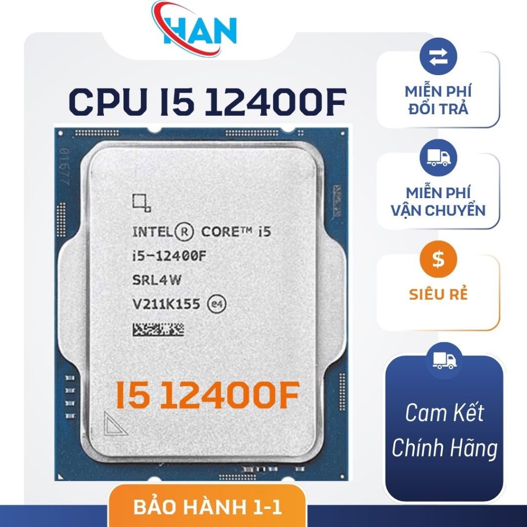 Core i5 12400F hàng cao cấp ổn định tại thời điểm anh em nên tin cậy và dùng em nó chạy main H610,B7