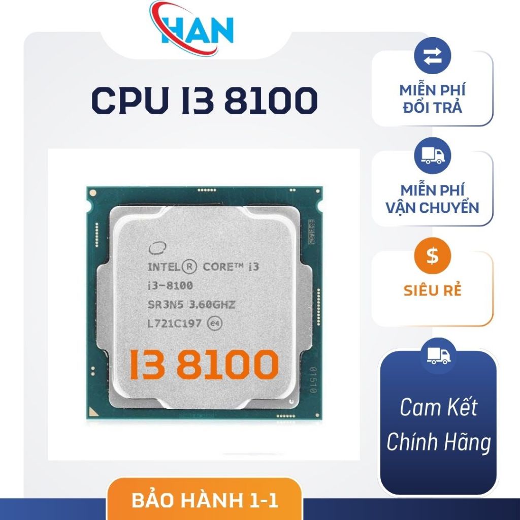 Core i3 8100, 9100F i5 8400.... rất nhiều CPU cho mọi người lựa chọn thỏa thích chạy socket LGA 1151
