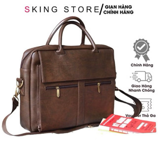 Cặp văn phòng - cặp công sở nam đựng laptop 15,6 cao cấp da PU chống nước dùng bền