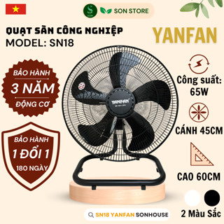 Quạt Sàn Công Nghiệp YANFAN SN18 - Động Cơ Dây Đồng 100% - Cánh 5 Lá ABS Cao Cấp - 65W - Công Suất 65W.