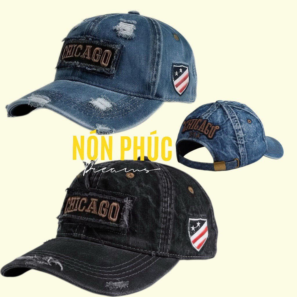 MŨ KẾT JEAN  CAO CẤP CHICAGO PHONG CÁCH