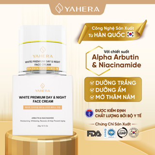 Kem dưỡng trắng da mặt cao cấp ngày và đêm YAHERA White Premium Face Cream Day Night dưỡng ẩm 20g