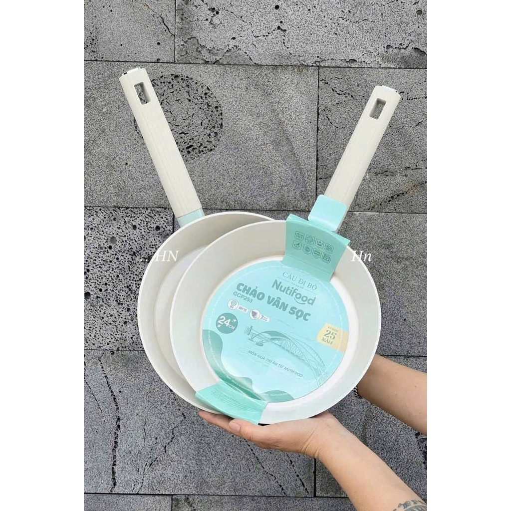 Chảo Vân Sọc Green Cook  Size 24cm Nutifood