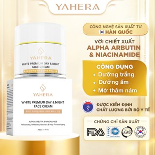 Kem dưỡng trắng da mặt cao cấp ngày và đêm YAHERA White Premium Face Cream Day Night dưỡng ẩm mờ thâm nám da mặt 20g