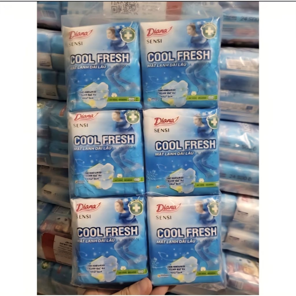 Combo 6 gói Diana Cool Fresh 8 miếng