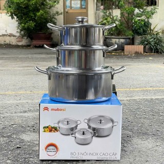 HOT - Bộ 3 nồi Inox Sharp cao cấp