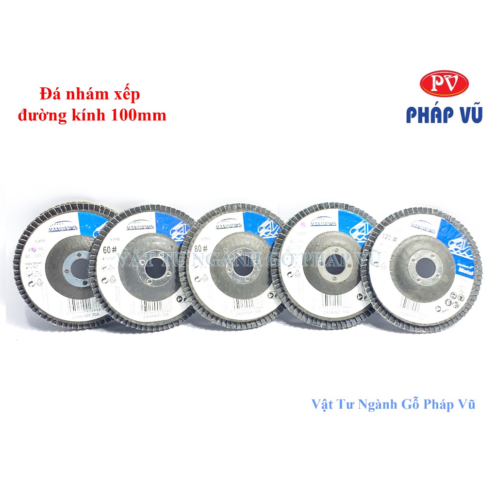 Nhám xếp nhám mài gỗ đường kính 100mm