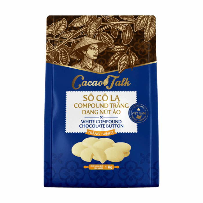 Socola Compound Trắng dạng nút áo Cacao Talk 500gr/1kg