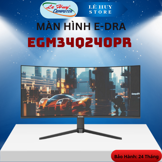 Màn hình gaming EDRA EGM34Q240PR 34 inch WQHD - Hàng Chính Hãng