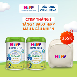 Combo 2 lon Sữa bột công thức HiPP 2 Organic Combiotic 800g bổ sung DHA trực tiếp (2 lon x 800g)