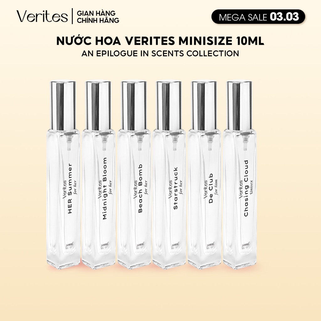 [ DATE T2/2027 ] Bộ Sưu Tập Trọn Bộ 11 Hương Nước hoa VERITES Minisize 10ml/chai