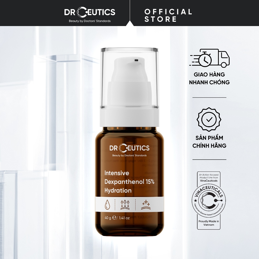 DrCeutic Phiên Bản Nâng Cấp INTENSIVE DEXPANTHENOL 15% HYDRATION Cấp Ẩm & Phục Hồi Cho Da Khô (40g)