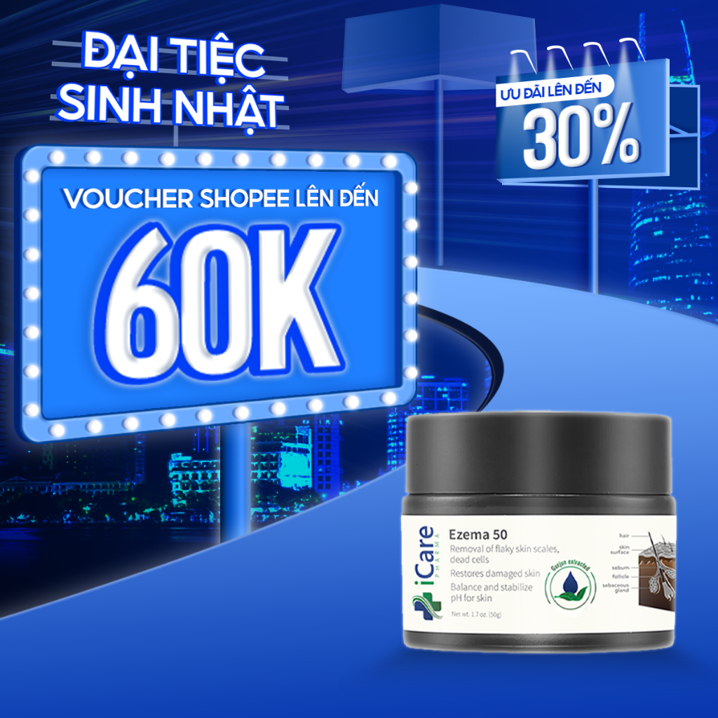 Cao Bôi Ezema 50 | Hủ 50gr | Thương Hiệu iCare Pharma