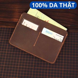 Ví Đựng Đăng Kiểm,Giấy Tờ Xe Ô Tô - Da Bò Sáp Thật - Khâu Tay - Làm Thủ Công WEMODA