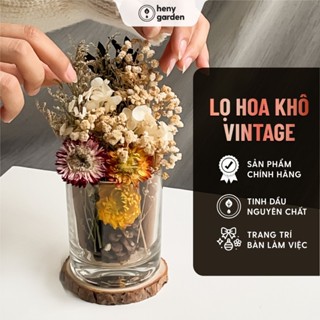 Lọ Hoa Gỗ Khô Khuếch Tán Tinh Dầu Thơm Phòng Heny Garden (Hoa Màu Ngẫu Nhiên)