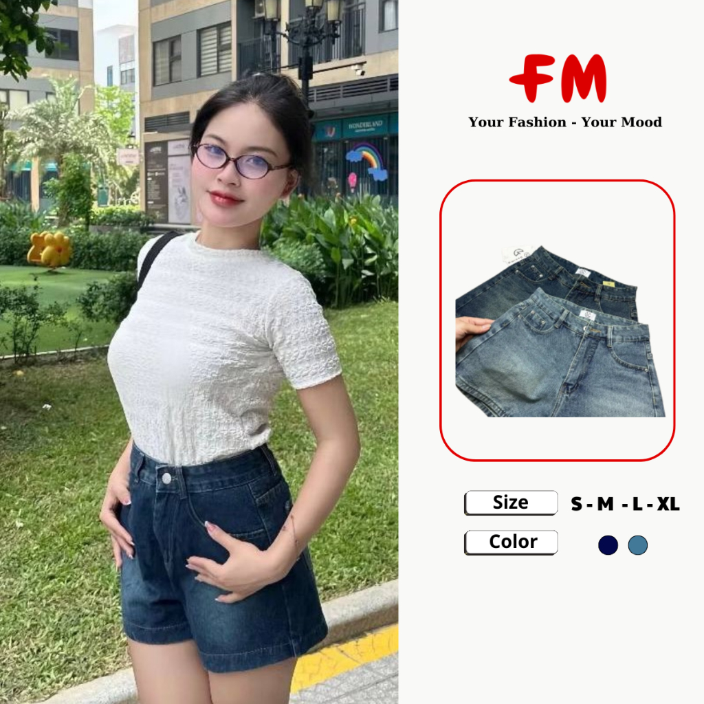 Quần Short Jeans Nữ FMSTYLE – Quần Jean Đùi Form Chuẩn Chỉnh Mix Đồ Siêu Đẹp Full Size 26011235