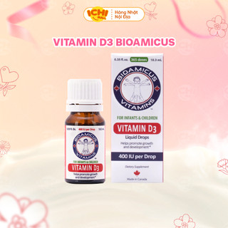 Vitamin D3 BioAmicus Giúp Phát Triển Hệ Xương Và Răng Cho Trẻ Nhỏ Tăng Cường Hệ Miễn Dịch Lọ 10ml _Ichimall