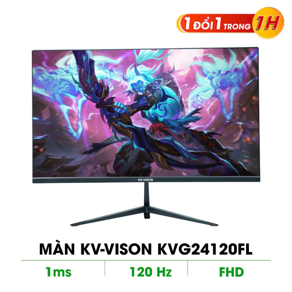 Màn Hình Máy Tính K-VISION / KV-VISION 24inch, MÀN HÌNH KV-VISON KVG24120FL BLACK (24 INCH/ FHD/ IPS