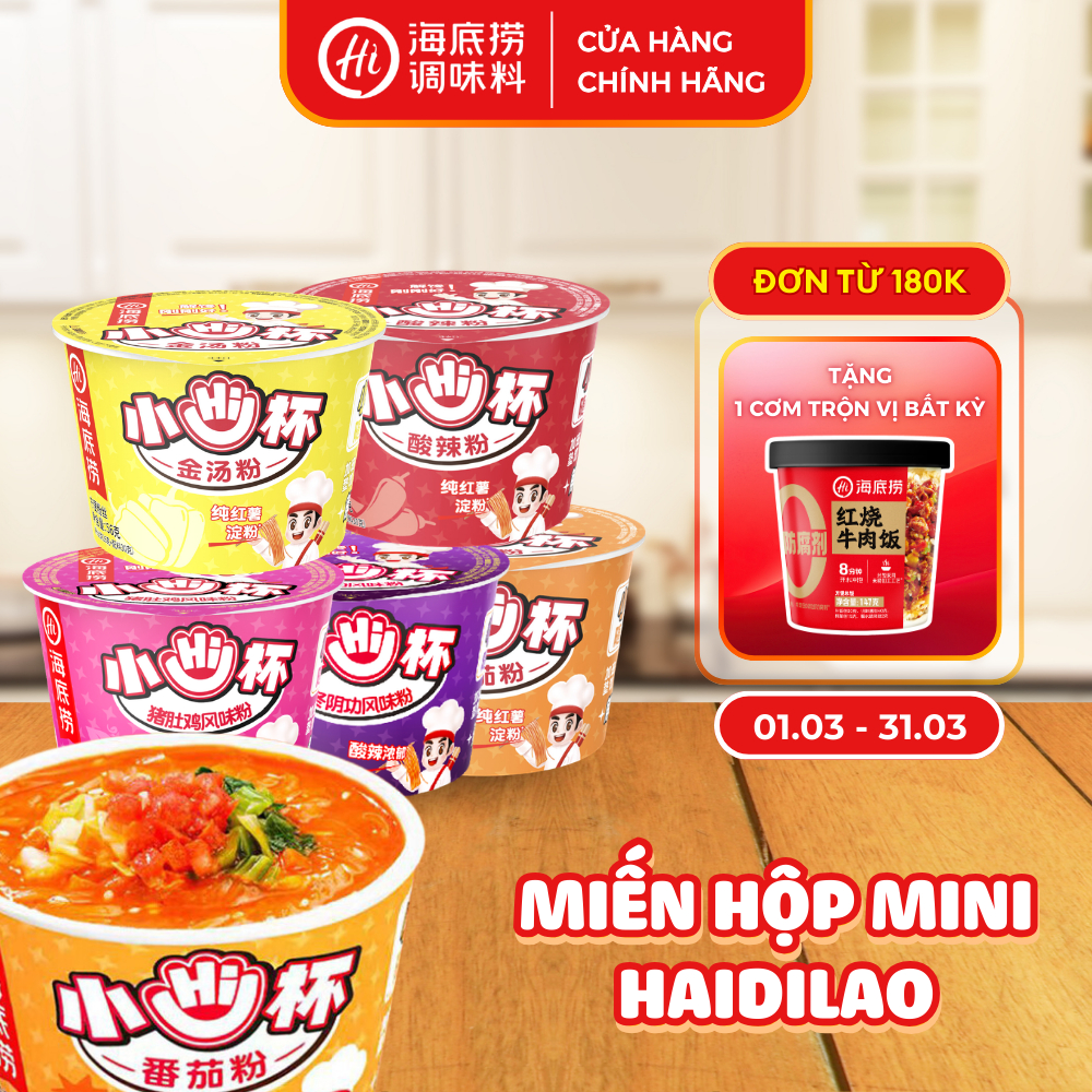 Combo 8 Hộp Miến Mini Haidilao – Đủ Vị, Siêu Tiện Lợi Và Tiết Kiệm