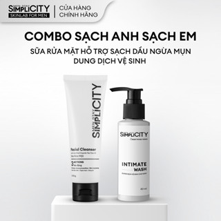 Combo Sạch Anh Sạch Em: Sữa Rửa Mặt 3 Tác Động 100g & Dung Dịch Vệ Sinh Nam Làm Sạch Ngăn Mùi 80ml
