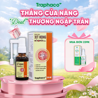 TTBYT Dung dịch xịt họng Methorphan Bee - Hỗ Trợ Giảm Ho, Giảm Đau Rát Họng - Lọ 30ml