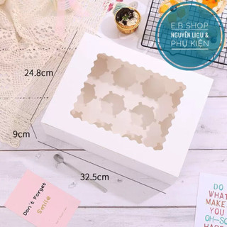20 CHIẾC HỘP GIẤY ĐỰNG BÁNH CUPCAKE 12 CUP