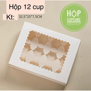 20 CHIẾC HỘP GIẤY ĐỰNG BÁNH CUPCAKE 12 CUP