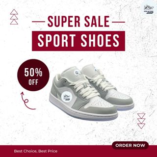 Giày Sneaker JD Xám Đế Xanh, Giày JD1 Xám Trắng Đế Xanh Phối Đồ Đi Học Đi Chơi Siêu Đẹp Hot Trend