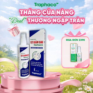 TBYT Xịt Giảm Đau Traphaco - Hỗ Trợ Giảm Cơn Đau, Hỗ Trợ Kháng Viêm Do Đau Mỏi Cơ, Bong Gân, Bầm Tím 15ml