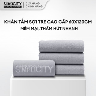Khăn tắm nam sợi tre cao cấp lớn Men Stay Simplicity gội đầu, lau mặt 60x120cm