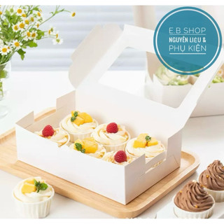 20 CHIẾC HỘP GIẤY ĐỰNG BÁNH CUPCAKE 6 CUP