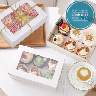 20 CHIẾC HỘP GIẤY ĐỰNG BÁNH CUPCAKE 6 CUP