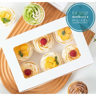 20 CHIẾC HỘP GIẤY ĐỰNG BÁNH CUPCAKE 6 CUP