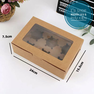 20 CHIẾC HỘP GIẤY ĐỰNG BÁNH CUPCAKE 6 CUP