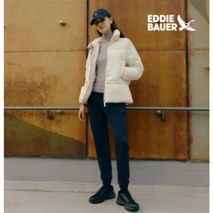 Quần nữ jogger cargo đi lạnh Eddie Bauer, quần nỉ đi lạnh túi hộp dày dặn thu đông