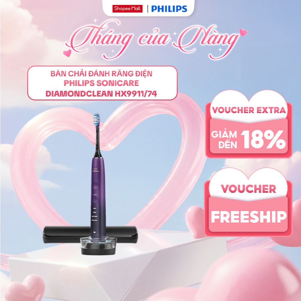Bàn Chải Điện Philips Sonicare DiamondClean HX9911 Chính Hãng Bảo Hành 24 Tháng